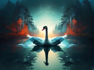 swan on the lake