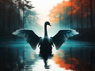 swan on the lake