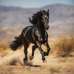 Black stallion running