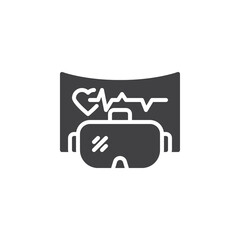 VR medical technology vector icon