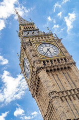 Fototapeta na wymiar Big Ben clock at night , Landmark of London, UK