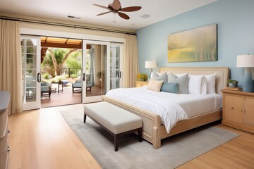 Fototapeta premium luxurious master suite with private garden patio access