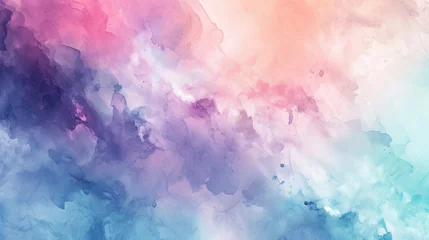 Deurstickers Abstract watercolor background with aesthetic soft gradients in pastel colors © boxstock production