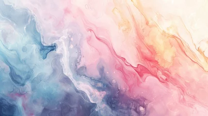 Poster Abstract watercolor background with aesthetic soft gradients in pastel colors © boxstock production