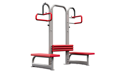 Dip Station for Full Body Strengthening and Sculpting Workouts on a White or Clear Surface PNG Transparent Background.