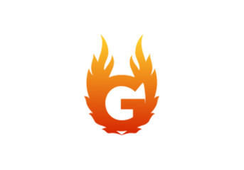 G fire letter logo