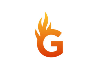 G fire letter logo