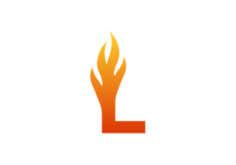 L fire letter logo
