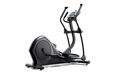 Total Body Fitness with the Elliptical Bike, Blending Cardio and Strength Training on a White or Clear Surface PNG Transparent Background.