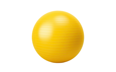 Fitness Routine with the Exercise Ball for Effective Workouts on a White or Clear Surface PNG Transparent Background.