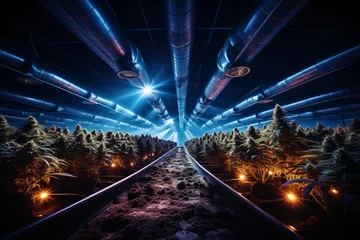 Fotobehang Discover the boom in industrial-scale marijuana cultivation and the legalization movement © anwel
