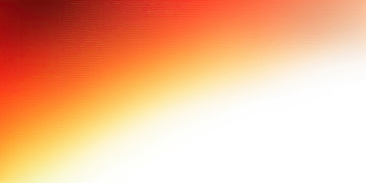 Bright fire red orange carrot coral yellow gold beige white abstract background. Color gradient ombre. Wavy blurry lines. Rough grain noise. Light glow vivid. Design.