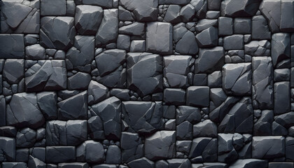 Midnight Quarry: Stone Wall Art.
Generative AI.