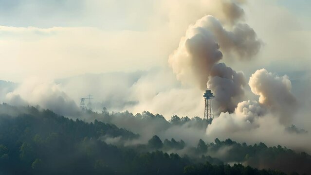 From afar, the watchtower appeared to rise out of the rolling clouds of smoke, a beacon of hope amidst the destruction.