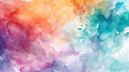 Fototapeta na wymiar Bright watercolor background with soft pastel colors creates a beautiful abstract pattern
