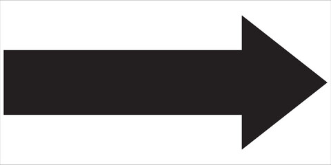 Long arrows vector icons. Black horizontal double arrow.  long arrow icon sketched as vector symbol. - obrazy, fototapety, plakaty