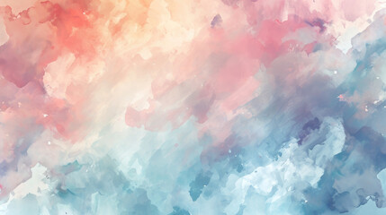 Fototapeta na wymiar Bright watercolor background with soft pastel colors creates a beautiful abstract pattern