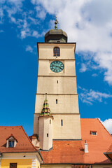 Fototapeta na wymiar Turnul Sfatului, Council Tower in Sibiu, Transylvania, Romania