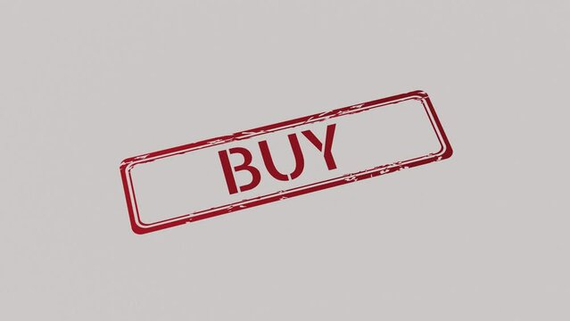 BUY Stamp pressing on a paper