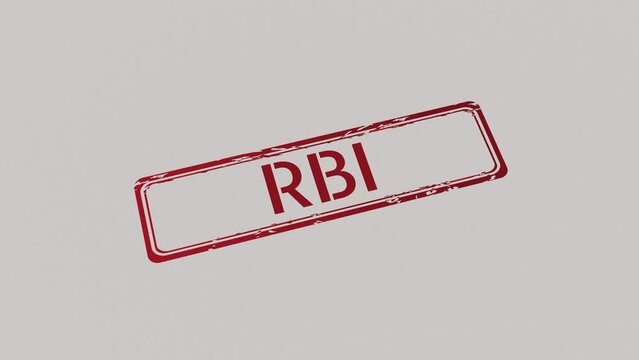 RBI Stamp pressing on a paper