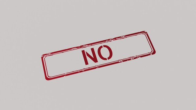 NO Stamp pressing on a paper