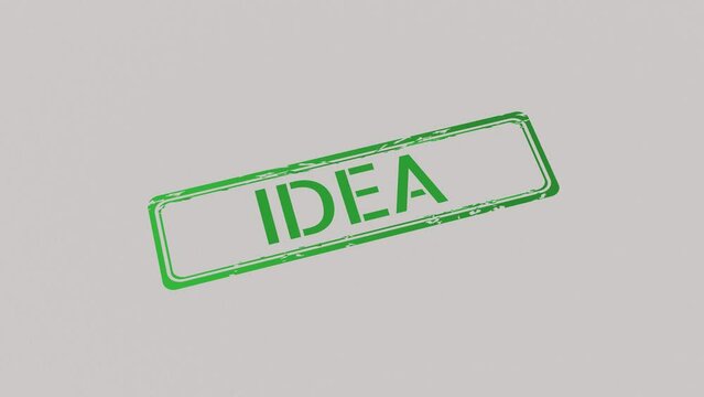 IDEA Stamp pressing on a paper