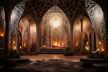 Obraz premium Sacred sanctuary for spiritual connection. Generative AI