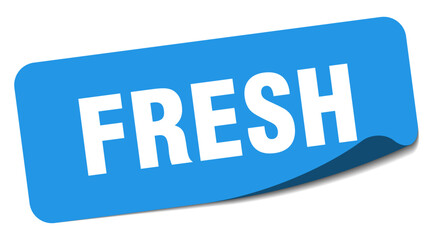 fresh sticker. fresh label