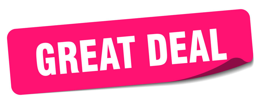 great deal sticker. great deal label