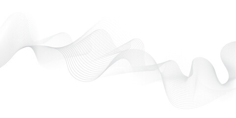 Abstract grey wavy lines Digital frequency track equalizer background. Curved wave smooth stripe seamless pattern. Wave lines created using blend tool. graphic design template banner business wave.