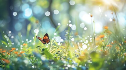 butterfly on the grass