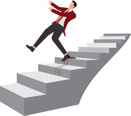 Evil, Falling, Ladder, Conspiracy, Businessman