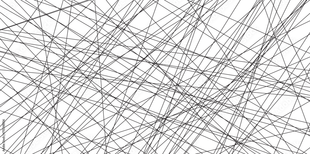 Poster abstract beautiful perfect random lines background. abstract black lines with white background creat