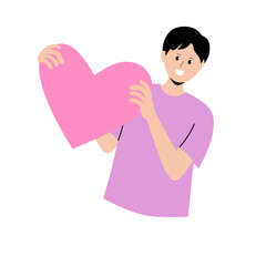 Man holding a heart