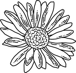 Flower Line Art Element Illustration