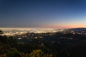 city skyline at night