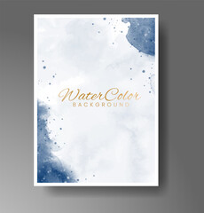 Cover template with watercolor background. Design for your cover, date, postcard, banner, logo.