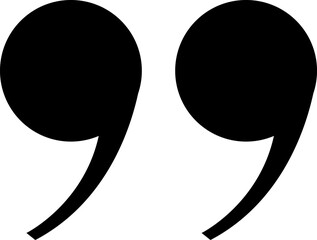 Quotation marks. Black quotes icon vector.