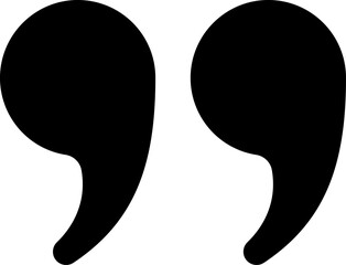 Quotation marks. Black quotes icon vector.