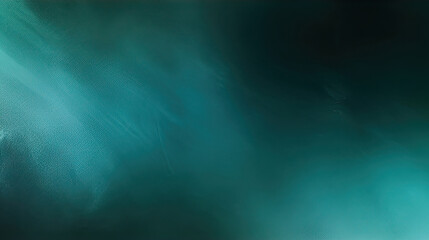 Dark green mint sea teal jade emerald turquoise light blue abstract background. Color gradient blur. Rough grunge grain noise. Brushed matte shimmer. Metallic foil effect. Design. Template. Empty.