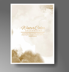 Cover template with watercolor background. Design for your cover, date, postcard, banner, logo.