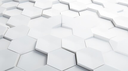 Clean and modern hexagon pattern on white background - business concept design