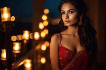 Enchanting Indian Bride in Traditional Red Attire