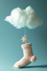 Under the clouds hung stars and socks.