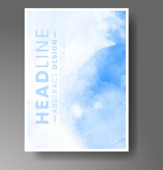 Cover template with watercolor background. Design for your cover, date, postcard, banner, logo.