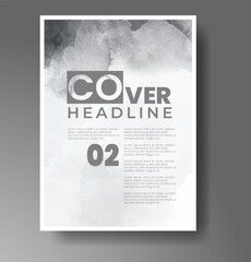 Cover template with watercolor background. Design for your cover, date, postcard, banner, logo.