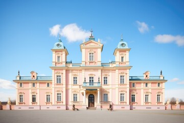 italianate mansion with a prominent belvedere against a clear blue sky - obrazy, fototapety, plakaty