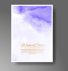 Fototapeta na wymiar Cover template with watercolor background. Design for your cover, date, postcard, banner, logo.