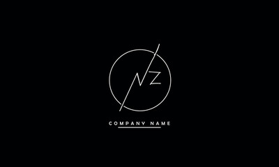 NZ, ZN, N, Z Abstract Letters Logo Monogram