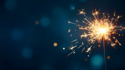 Beautiful creative holiday background with fireworks and sparkles